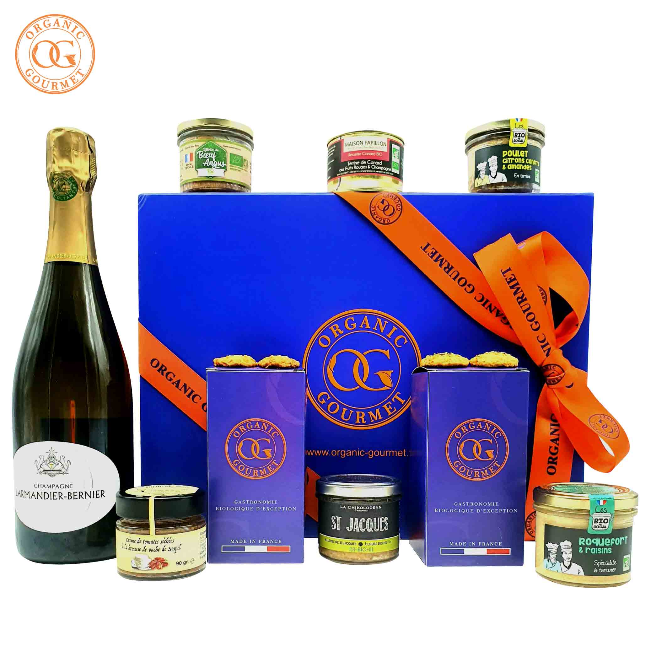 Coffret Gourmand Platinum Champagne Larmandier - Organic Gourmet